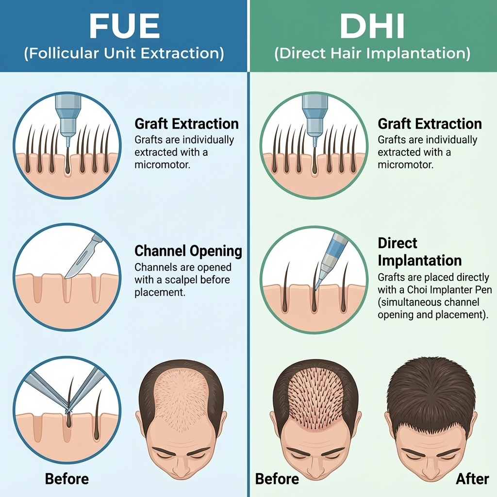 DHI vs FUE Hair Transplant