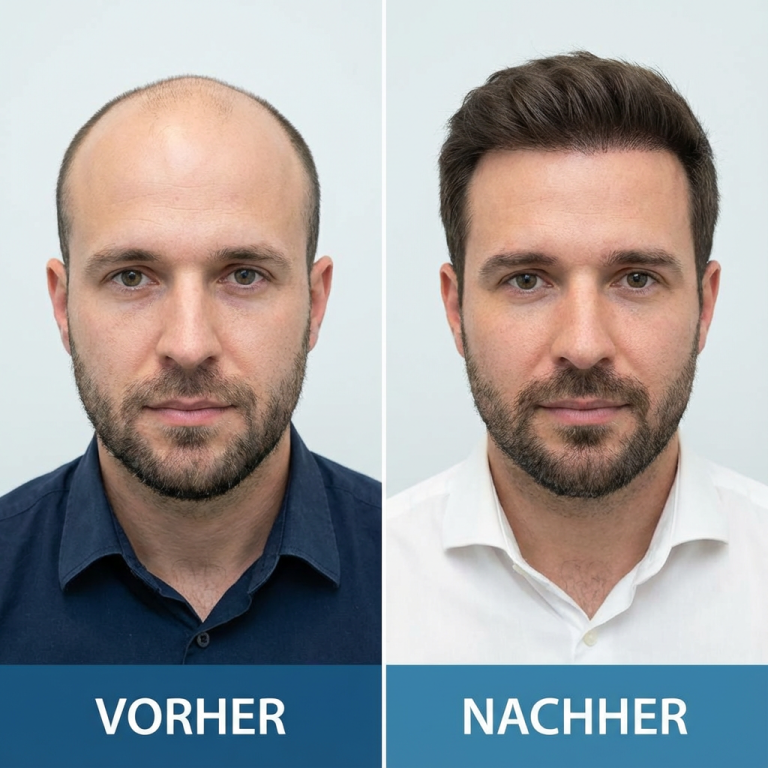 Haartransplantation Vorher-Nachher